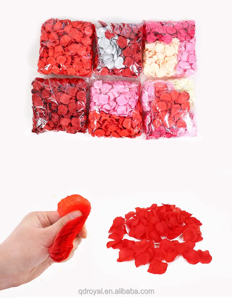 Wholesale Wedding Rose Petals Artificial Silk Flower Red Rose Petals Valentine's Day Decor Buy