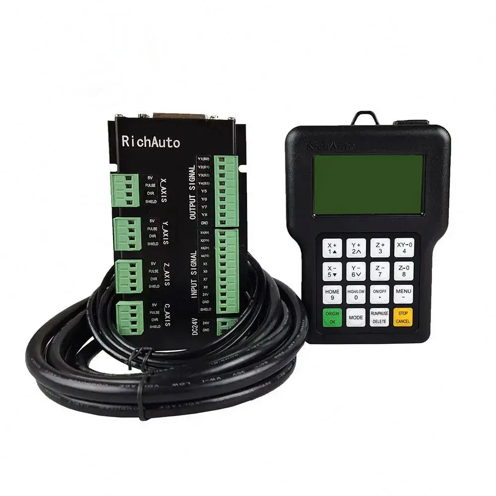 TEBAKGenuine Richauto Dsp A11 A18 3-axis/4-axis Motion Control System English A11e A18e Dsp Usb Handle Controller for Cnc Router