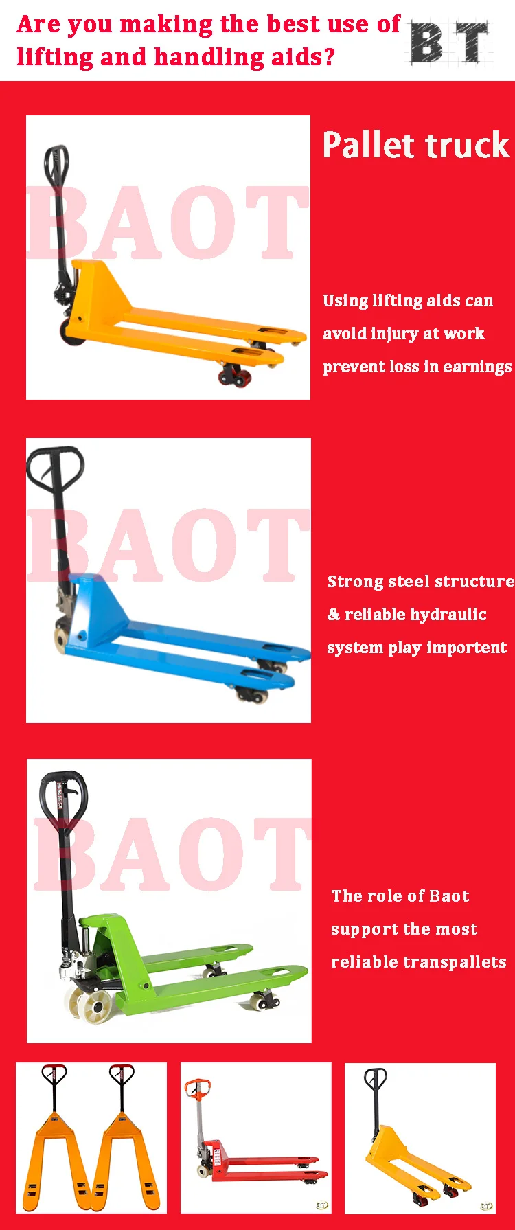 Cargo Transportation Manual Forklift Hand Pallet Truck Hand Pallet Jack