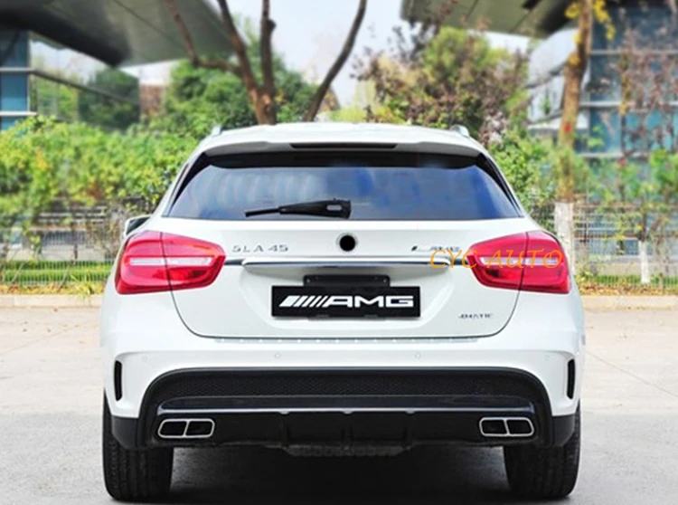 GLA45 Rear Diffuser Black Sliver Rear Bumper Lip for Mercedes Benz GLA Class X156 Sport AMG GLA250 GLA300 2015 2016