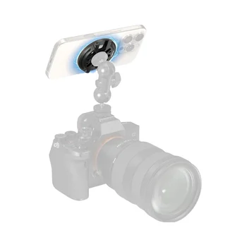 For SMALLRIG 5155 Smartphone Filming Kit 1/4"-20 Threaded Hole Magnetic Phone Mount Cold Shoe for DJI Mic Ball-Head Selfie