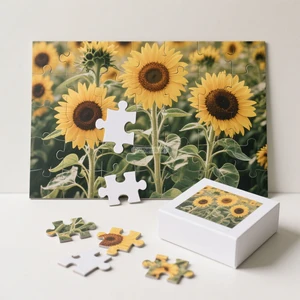 OEM Customized Printing Logo Sunflower Jigsaw Puzzle 50 Piece Paper Jigsaw Puzzle for Boys