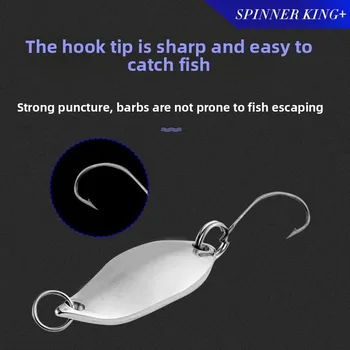 Metal Single Hook Lure 2.5/3.5/5g Fishing Bait Iron Spoon-Shaped Spinner for Saltwater Fish Zander Salmon Swim Baits Bait – Metal Jig – view 4