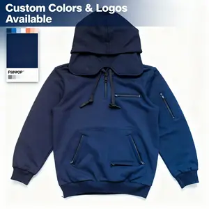 OEM Custom color Drawstring Airplane Mode Travel Hoodie Sleep Mask High Quality Blank Oversized Pullover Clothing Manufacturer