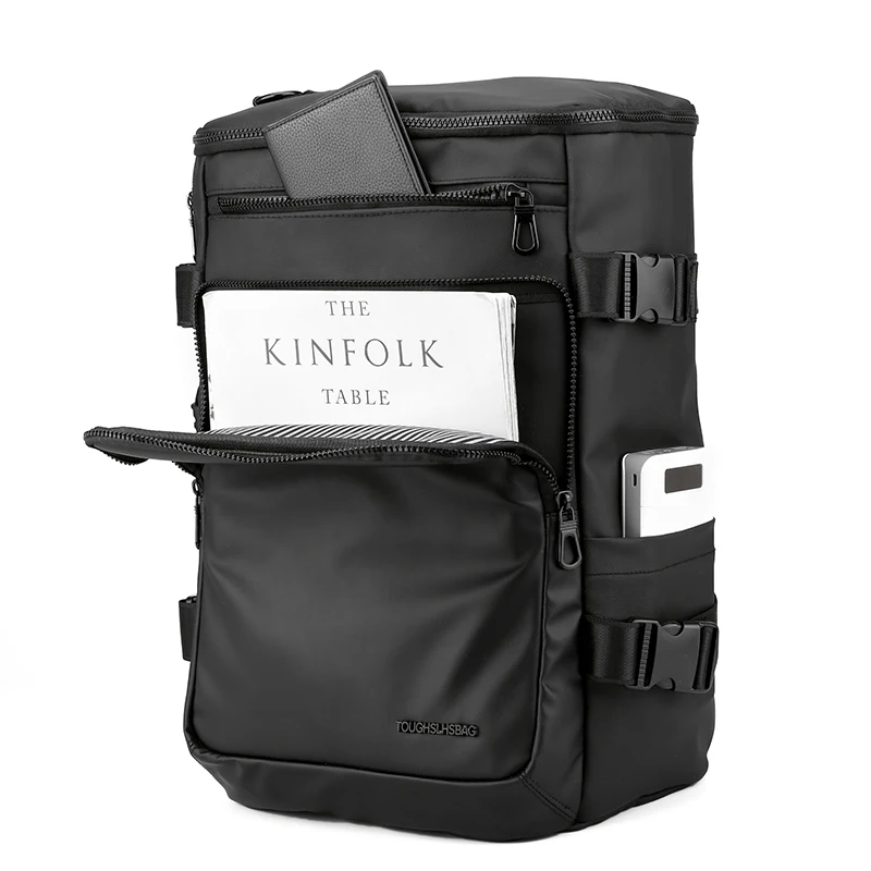 LMD Factory Custom OEM ODM Service Waterproof PU Material 3 Ways Usage 15.6 Inch Laptop Bag Backpacks for Men