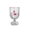 Copa de corazón y trébol rosa