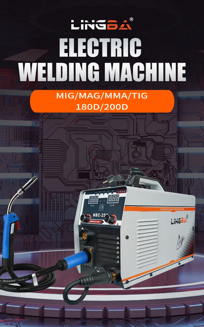 Lingba Inverter Gmaw Eco 5kg Mig Mag Mma Tig 200d Welding Machines 5 In ...