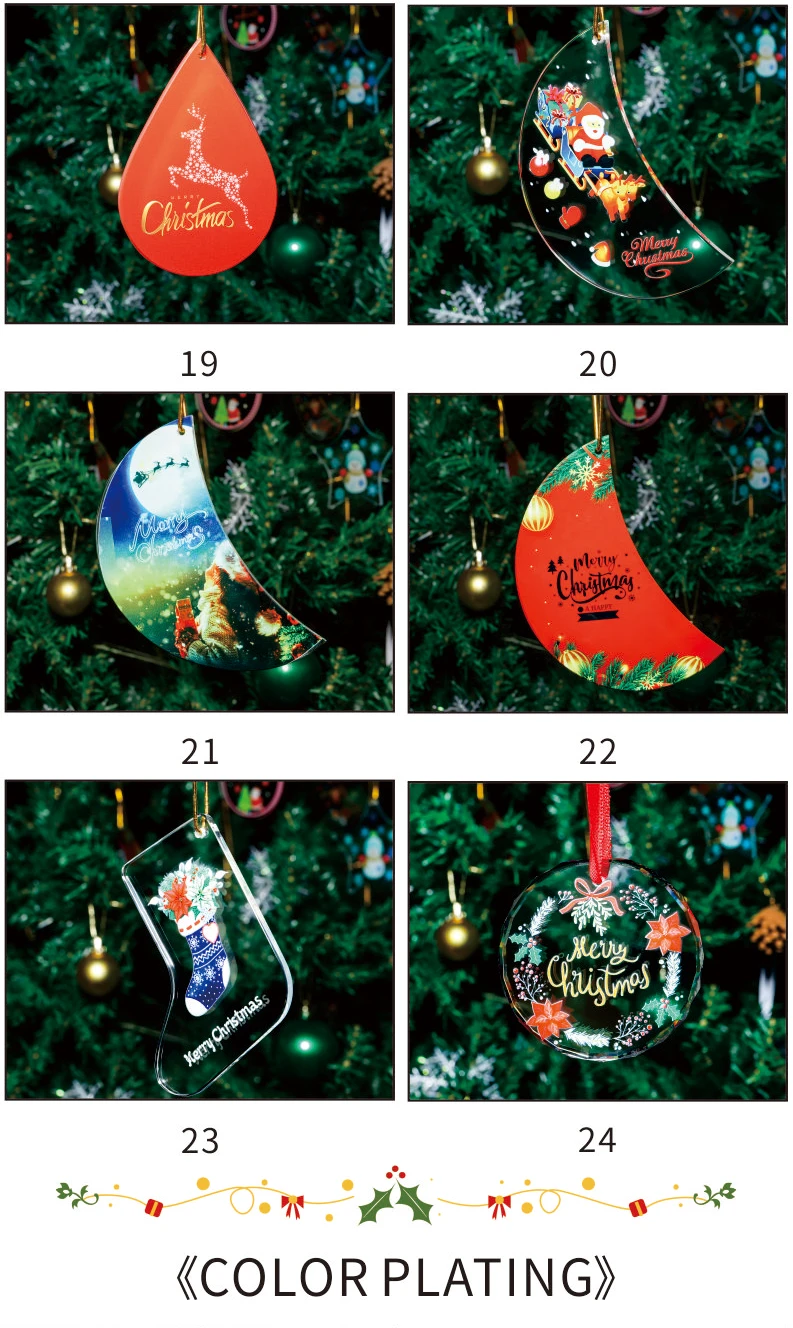 product hot sale crystal glass hanging ornaments christmas  tree decoration  gifts for girlfriend kids-37