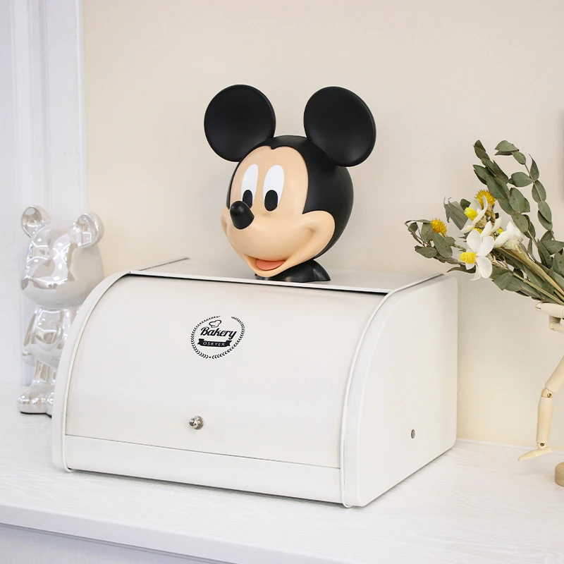 New Style Large Sizes Bread Storage Canister with Tight-fitting Lid Custom Made White Farmhouse Bread Box for Kitchen