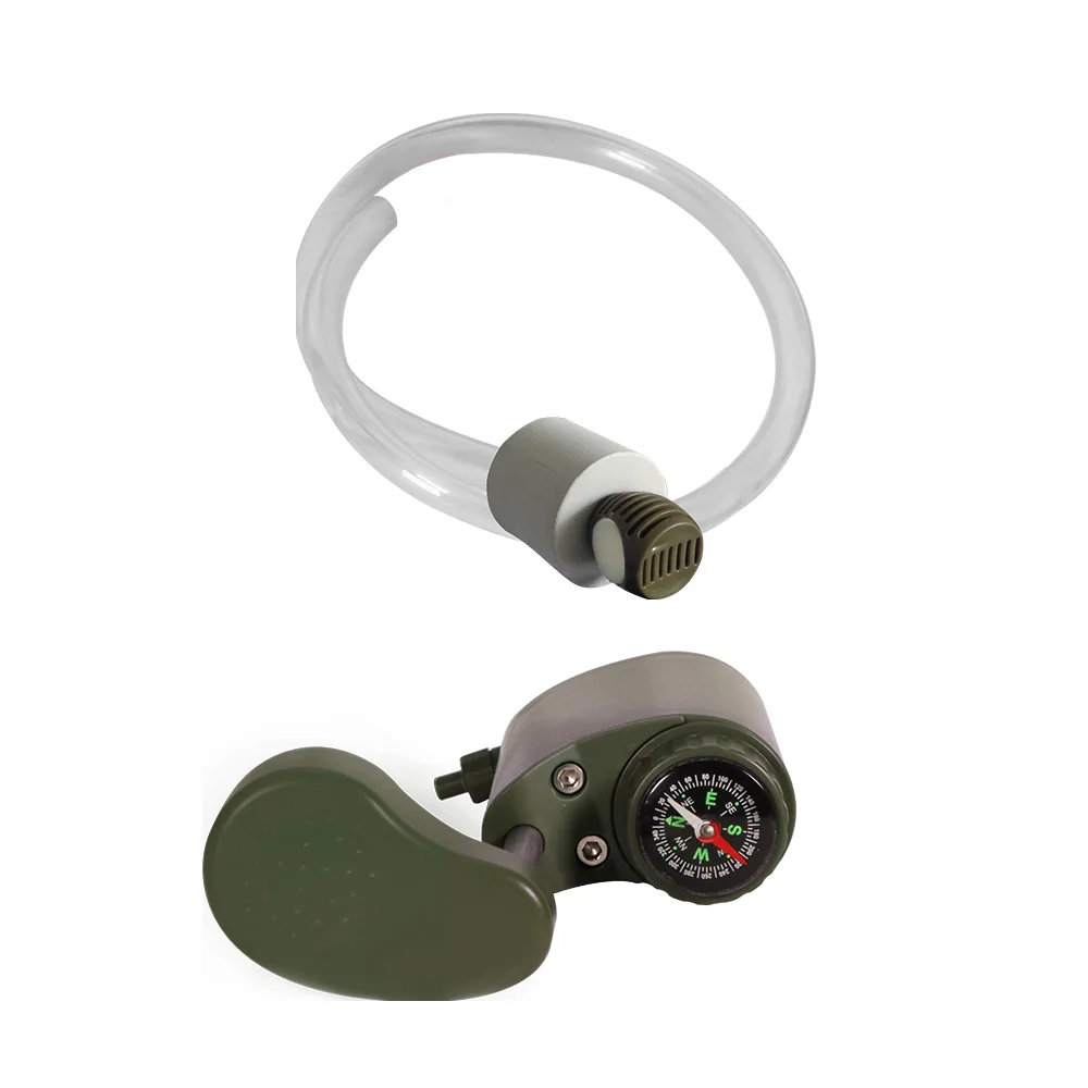 Портативный насос для очистки воды со сменным углеродным фильтром 0,01 микрон, 4 этапа фильтрации