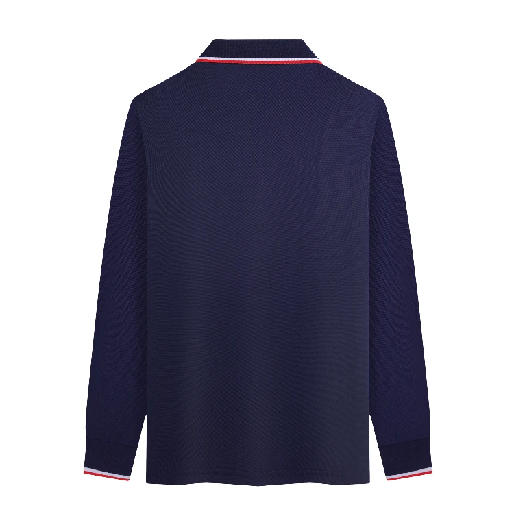 New Product Unisex School Uniform Staff Uniform Polo Shirt with Long Sleeves Custom Polo Shirt
