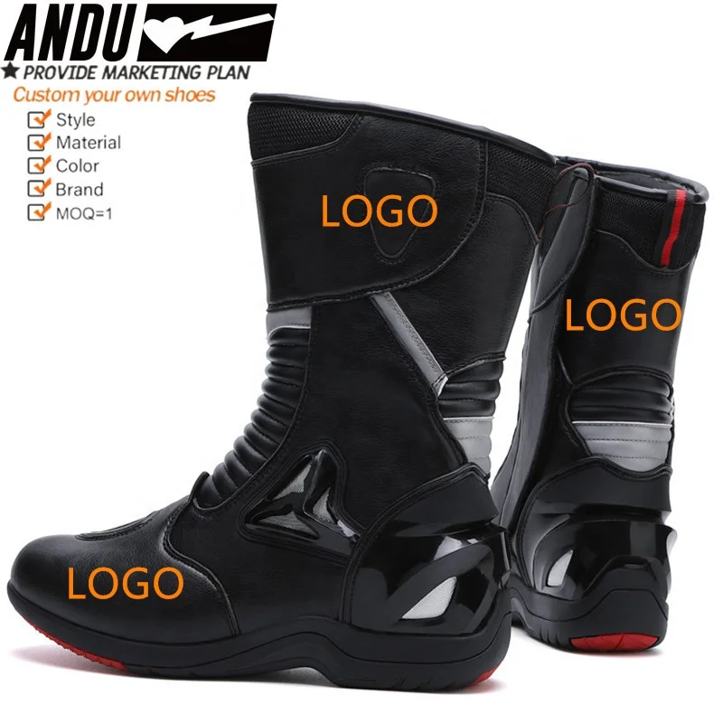 Shin Plate TPU Motorbike Racing Shoes Motorcycle Shoes Riding Motorbike  Motocross Boot for Men Women Motocross Boots Racing Shoe