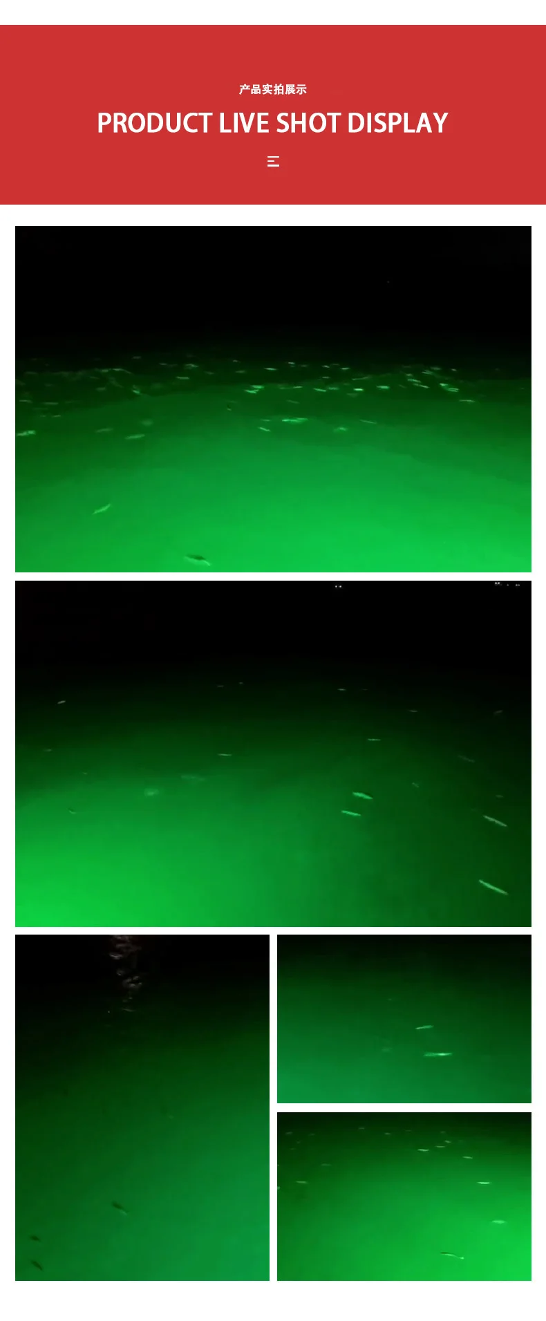 Led Underwater Green Fishing Light 40008500lm 50w /100w 12v Night