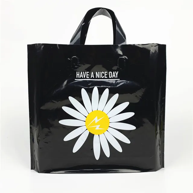 Chen Han Factory Out of Stock Plastic Gift Bags Fashion Clothing Store Shopping Bags Thickened Black Clothes Tote Bags