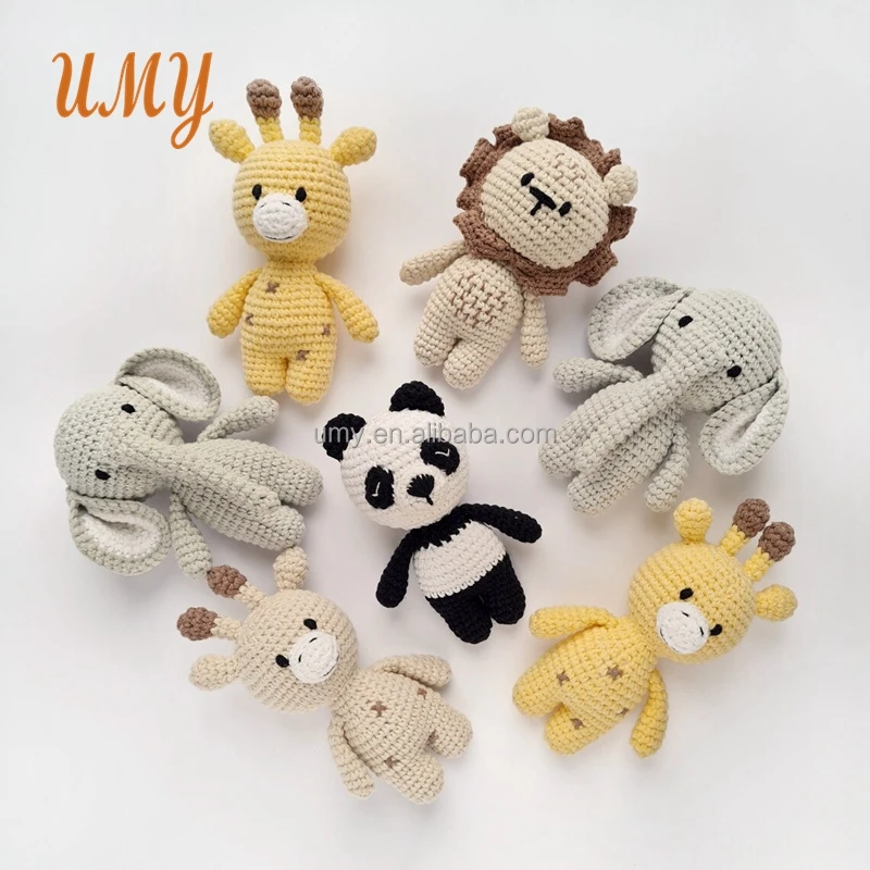 Amigurumi Handmade Panda Animales Tejidos Crochet Lion Soft Toy Stuffed