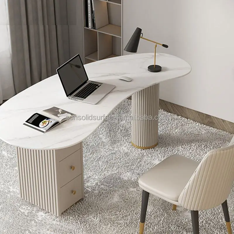 Wholesale Modern Simple Style Dining Room Set Dining Table Light Luxury  Household Dining Tables Office boss Ceo Home Desj