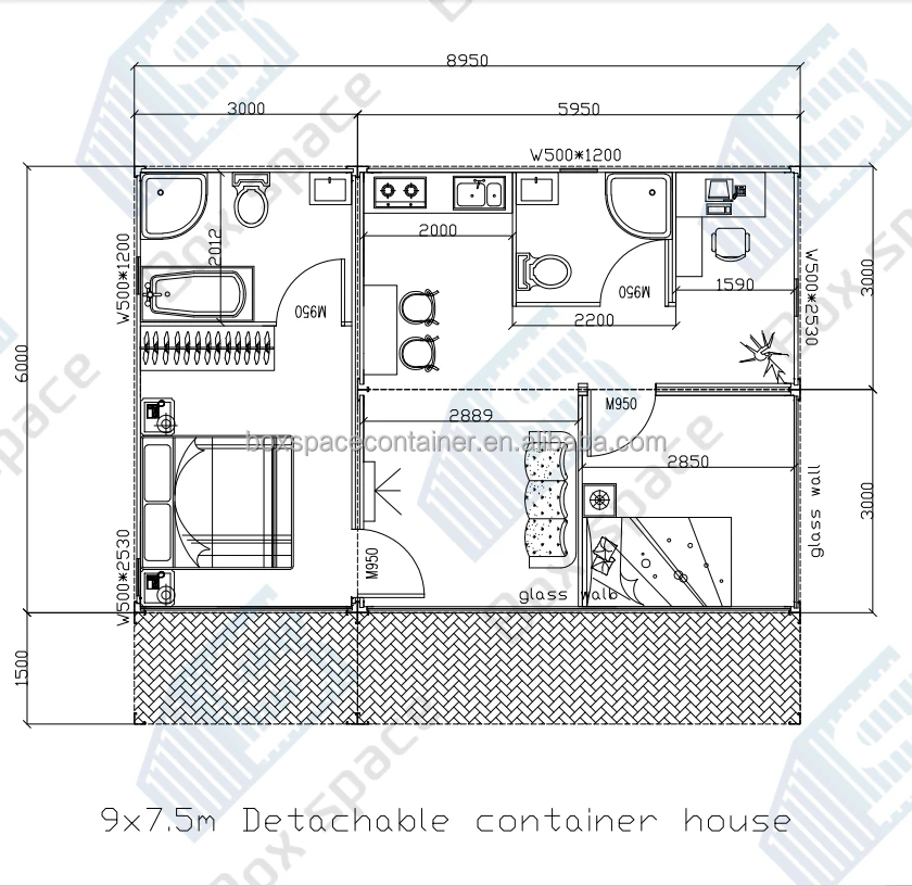 BOX SPACE Modular Home for Sale Prefab House Prefabricated Tiny House 2 Bedroom with Bathroom and Furniture Ready to Live in
