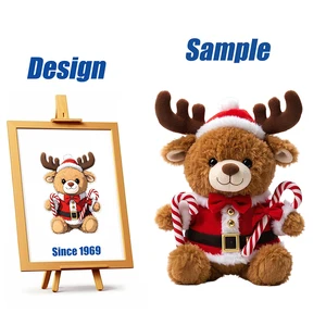 Shengye OEM Manufacturer Custom Design 3d Proofing Prototype Plush From Drawing Christmas Promotion Gift Stuffed Teddy Bear Toy