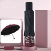 manual ten-rib black vinyl wine red
