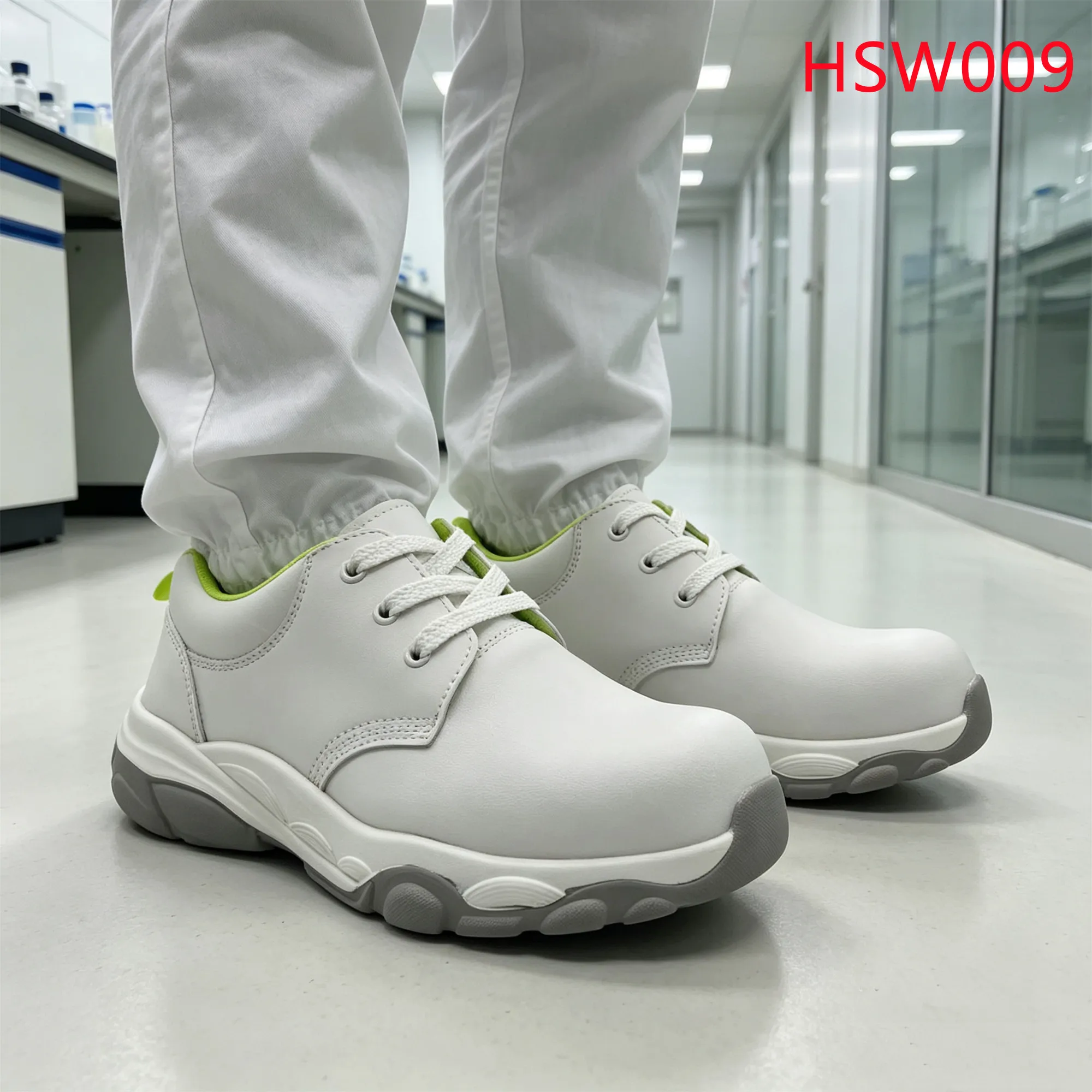LXG,2026 Medical Laboratory Fiberglass Toe Insert Hua Singh Work Shoes Cleanroom Compatible Lace-up White Safety Shoes HSW009