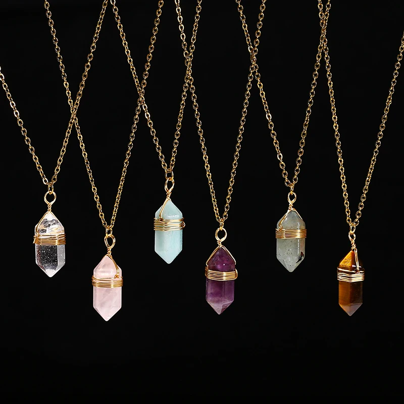 JD GEMS Hexagonal Crystal Necklace