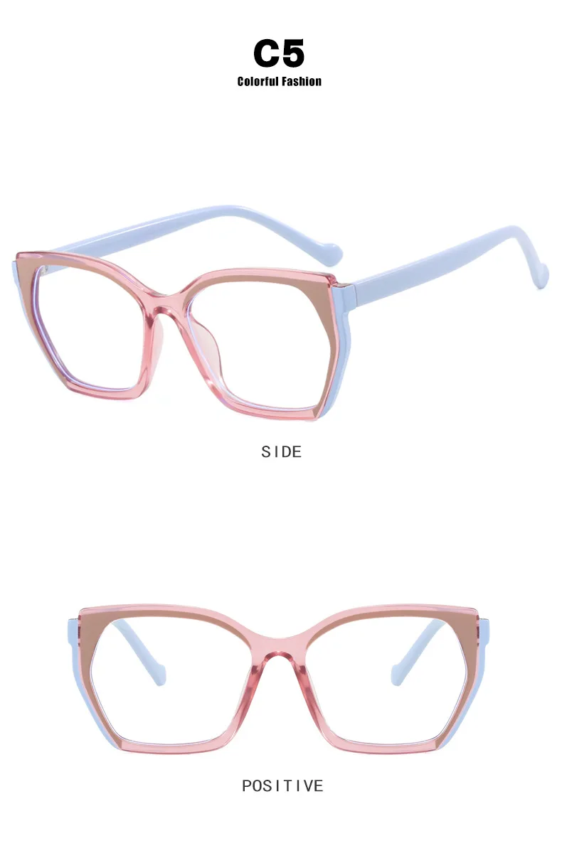 2025 China Factory Design Anti Blue Gafas Fotocromáticas Moda femenina Monturas de gafas ópticas