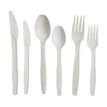 Best Selling Quality Plastic Spoon Fork And Spoon Biodegradable Fork And Spoon Knife Flatware Set For Party
