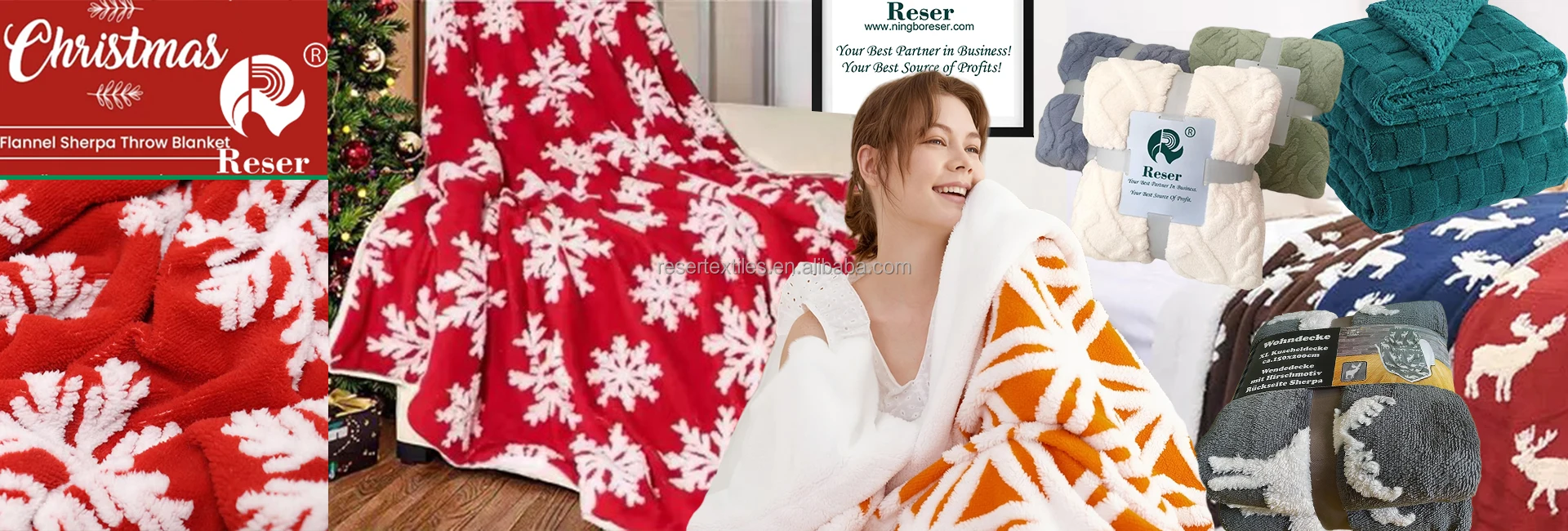 Ultra Soft 100% Polyester Knitted Reversible Double Sherpa Sided Winter Anti-Pilling Blanket Grey Buffalo Plaid Fluffy Thick