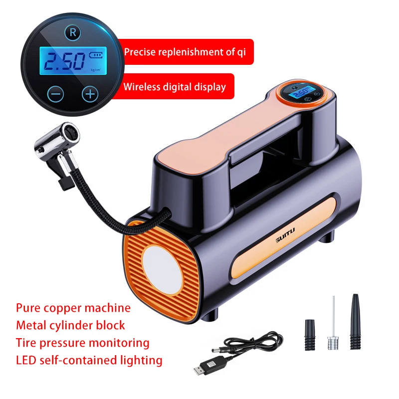 Hot Selling Tire Inflator Mini Digital LED Light Portable 12V Automatic Car Tire air Compressor Pump - view 5