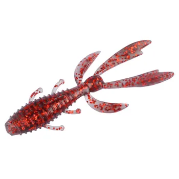 Shrimp-Shaped Soft Worm Floating TPE Fishing Lure Black Pit Mandarin Bass Lure Multilegged Plastic Soft Lures for River Fishing – Soft Lure – view 2