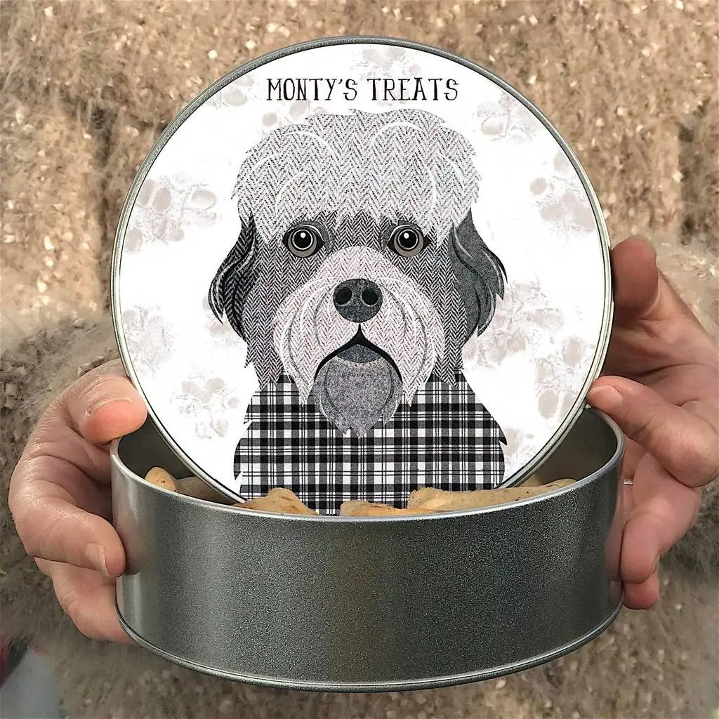Custom Airtight Dog Treat Storage Metal Round Tin Cat Dog Packaging