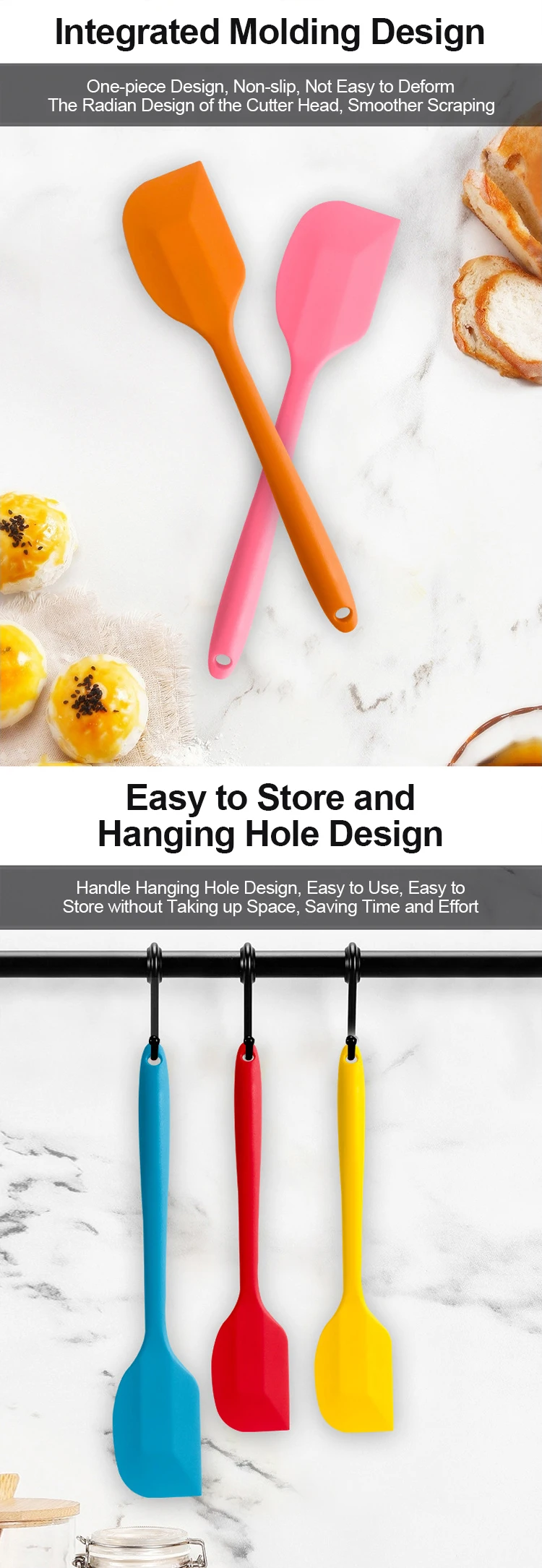 2023 Latest Logo Custom Silicone Spatula Wholesale Small And Light Easy