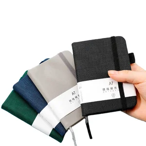 A7 Mini Planner Note Book Journal Diary Notebooks A7 Pu Leather Cover Pocket Notebook With Pen Holder