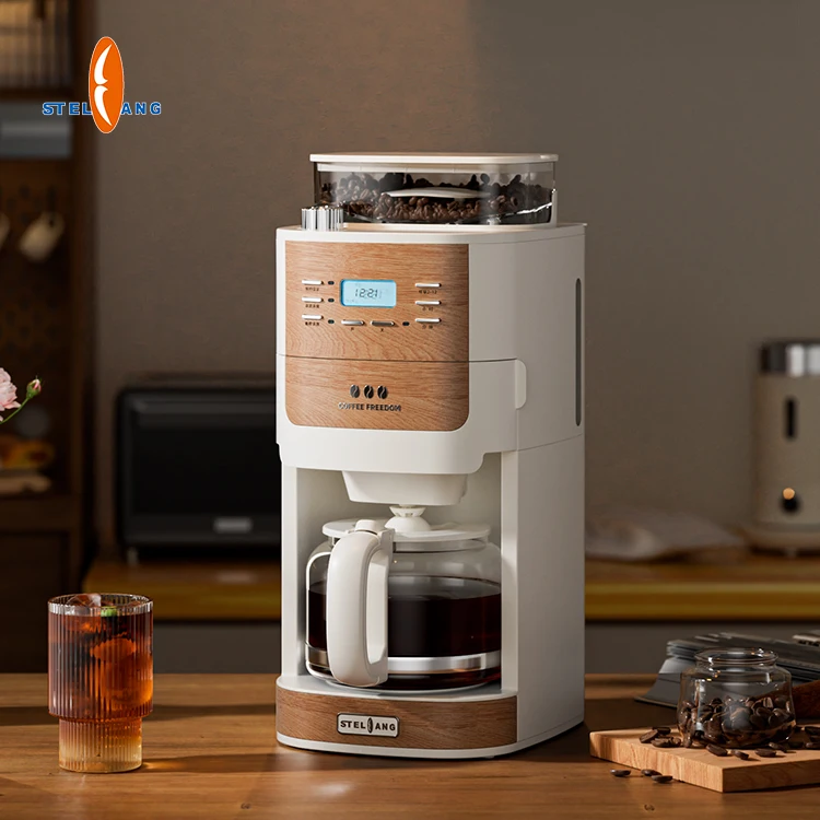Automatic Electric Programmable Bean to Cup Drip Espresso Koffie Kaffee  Coffee Grinder and Brewing with Maker Machine Commercial
