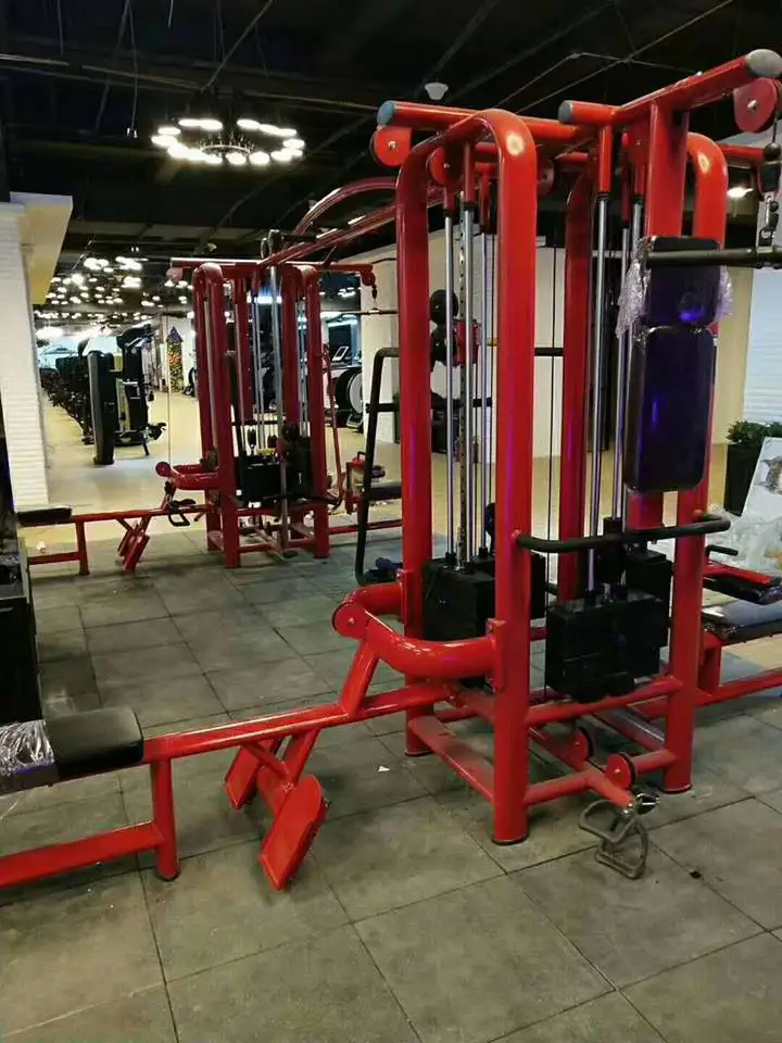 LAND Fitness Multi Jungle 8 Station Stacks Commercial Unisex Gym Machine with 100kg+80kg Weight Stack
