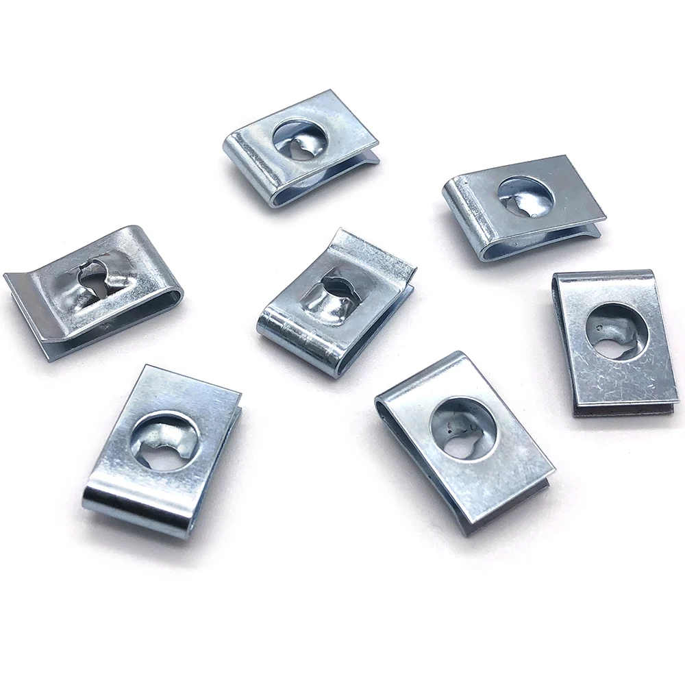 160 Pezzi Dadi A Clip U In Acciaio Inox 304 - Kit Fissaggio M4 M5 M6 M8 Per Auto, Moto, Paraurti E Pannelli - Rondelle Zincate