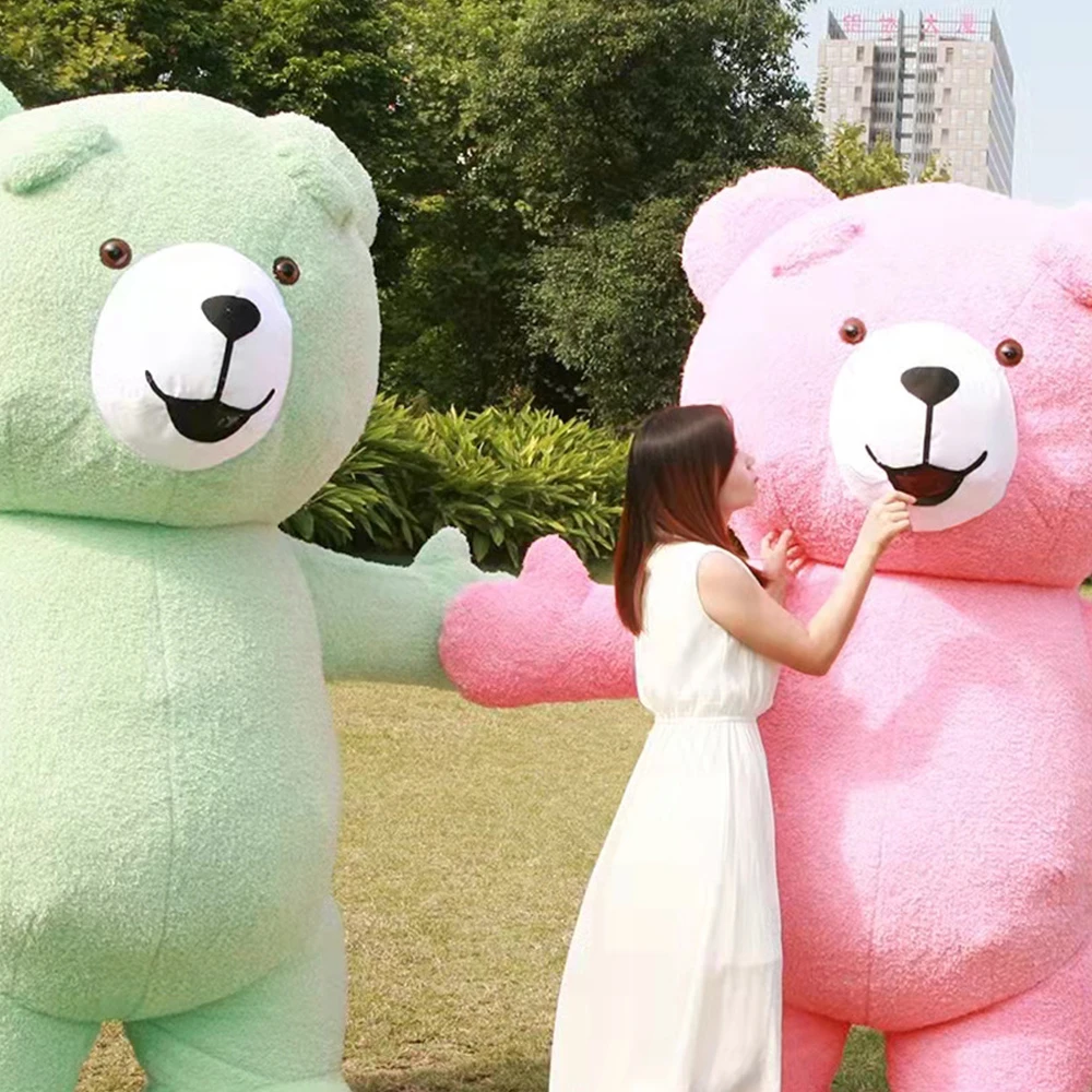 Latest Stylish Giant Size Colorful Inflatable Teddy Bear Mascot Costume Silk Screen Printed Adults Unisex Popular Cosplay Suit
