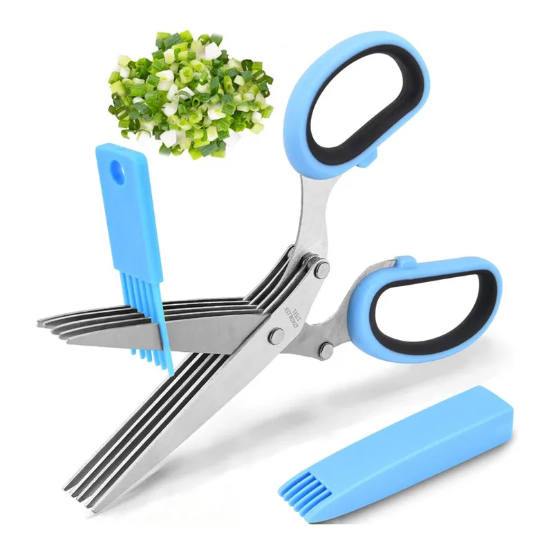 High Quality Wholesale Stainless Steel Green Herb Scissors With 5