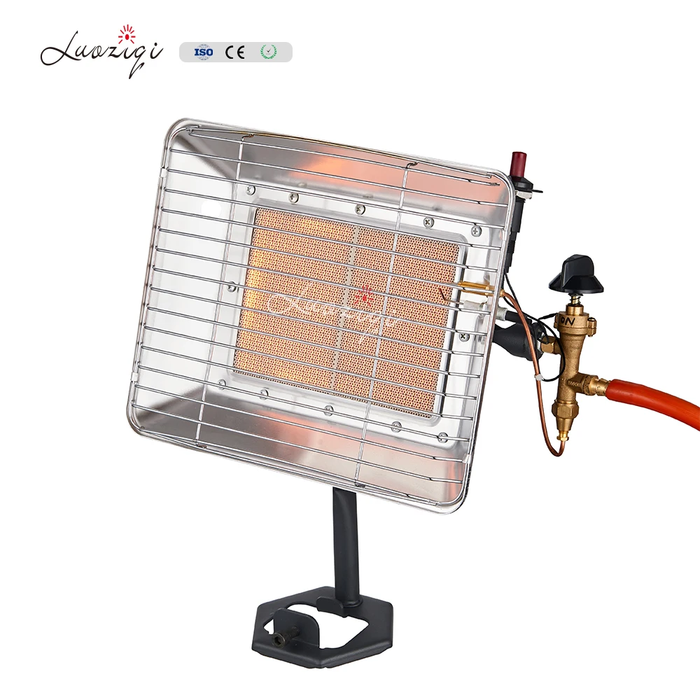 3.8kw Mini Gas Heater Infrared Ceramic Burners Fast Heating Mobile Gas Heater Copper Valve for Outdoors Use