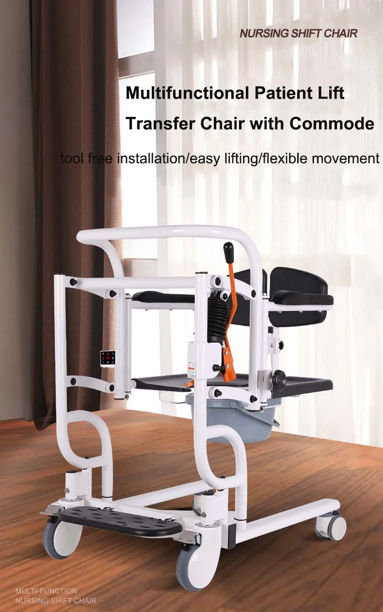 Factory wholesale manual patient hydraulic lift shifter shower toilet transfer chair to bed for