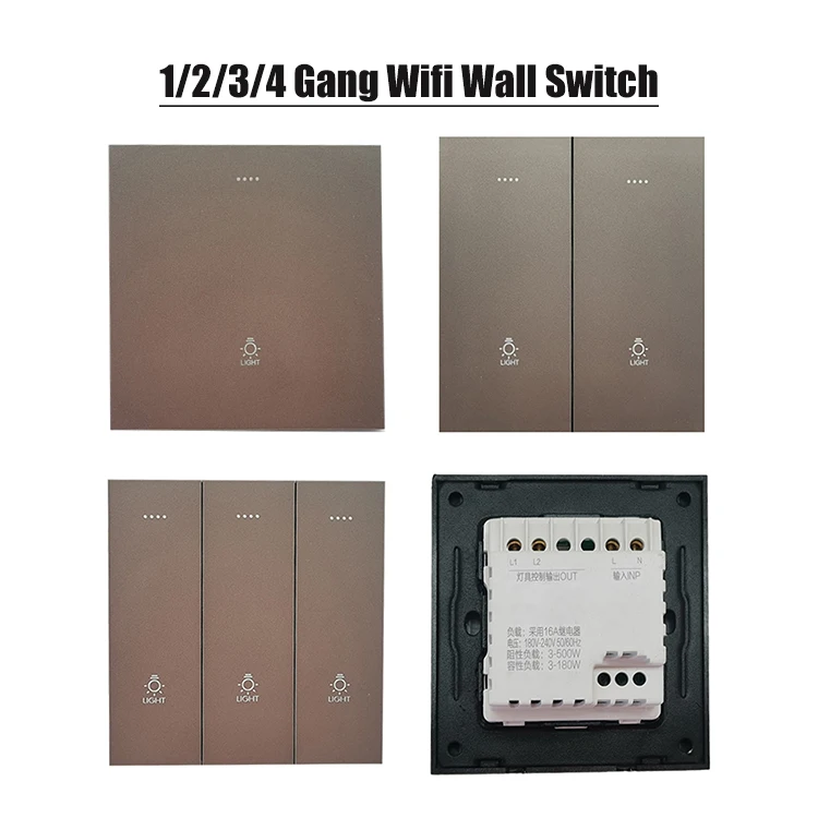 Factory Supply 2 Gang Wifi Light Switches Multi-Function Smart Touch Zigbee Wall Switch With Google Alexa