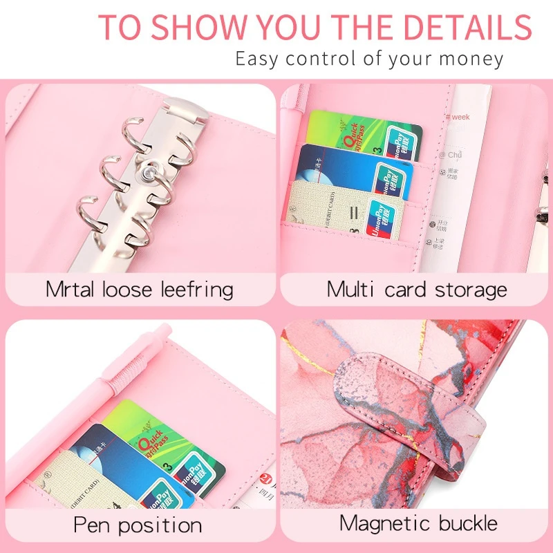 Бюджетная папка A6 бюджетная с конвертами на молнии органайзер для денег из искусственной кожи премиум-класса кассовых вкладов планировщик