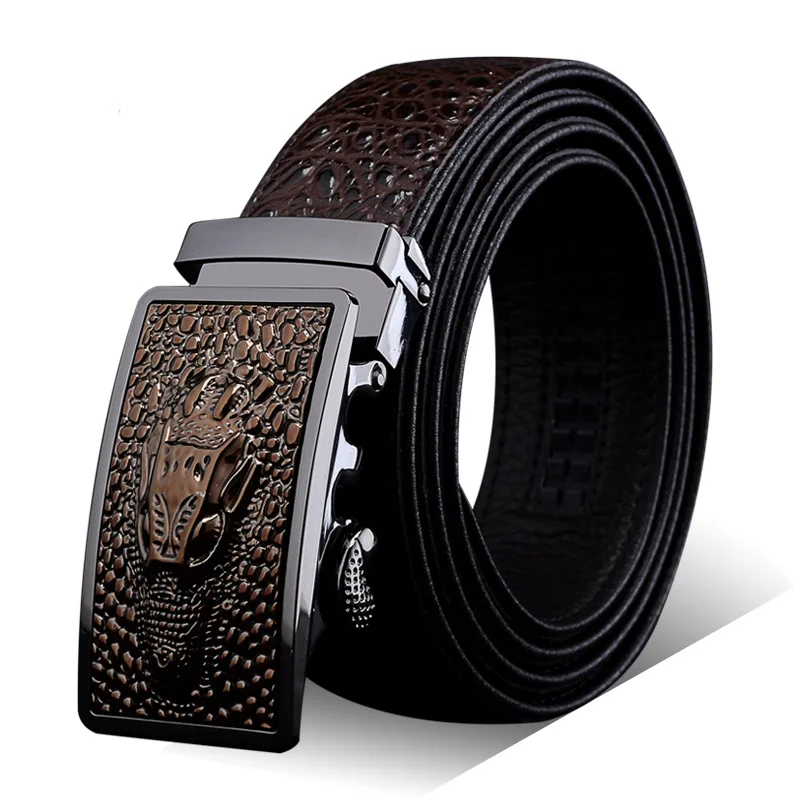 Cinturón De Cuero Hombre De Vaca Cinturones De Diseñador De Moda Hebilla  Automática Para Hombres