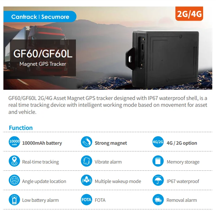 Wireless GPS Tracker Portable Asset Magnet GPS Tracker 4G Car Tracking Device