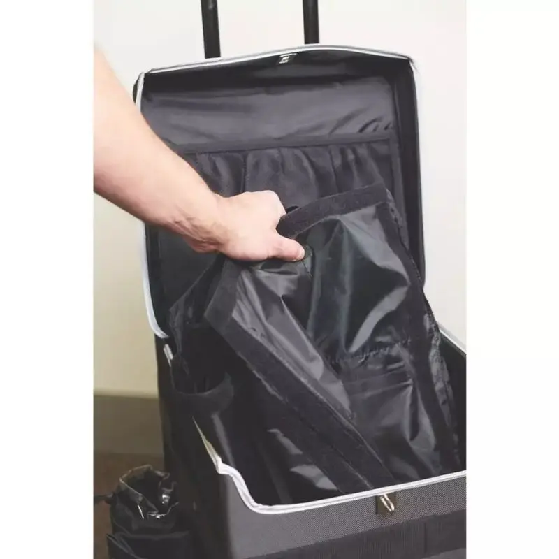 Commercial Janitorial Trolley Cart Tool Carrier Wheeled Bag Hotel Cleaning Supplies Housekeeping Cleaning Trolley Bag