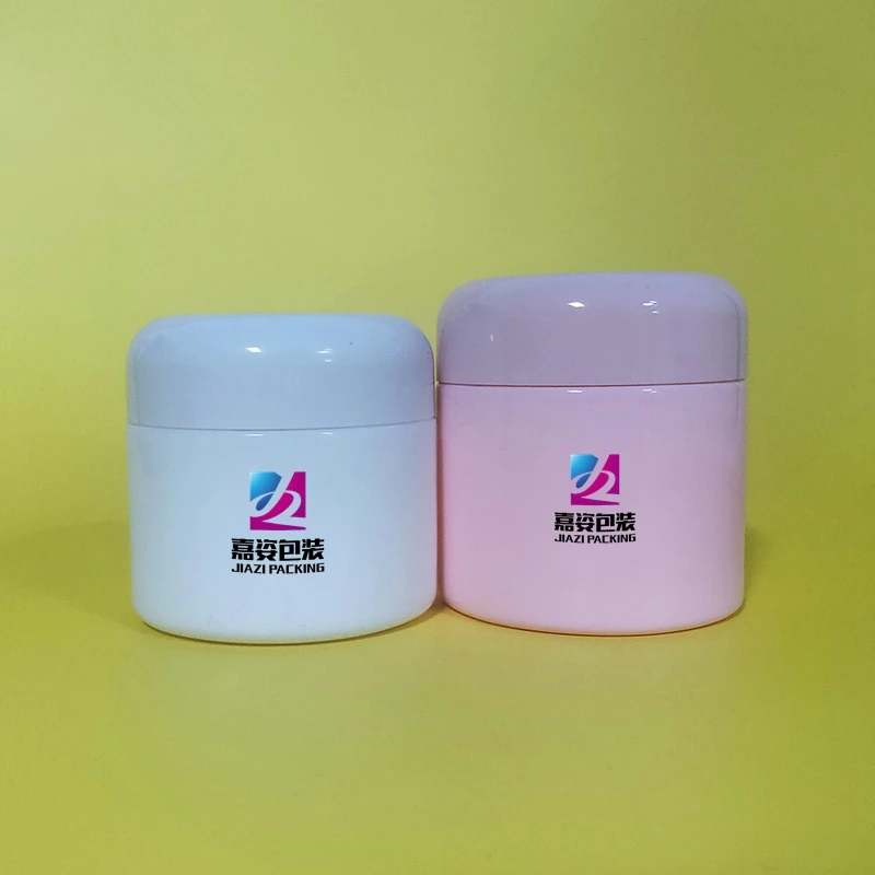 Custom Logo 2oz 60ml Pink Green Glass Jars Matte 15ml 20ml 50ml 100ml Cosmetic Cream Container For Cosmetics With Round Lid