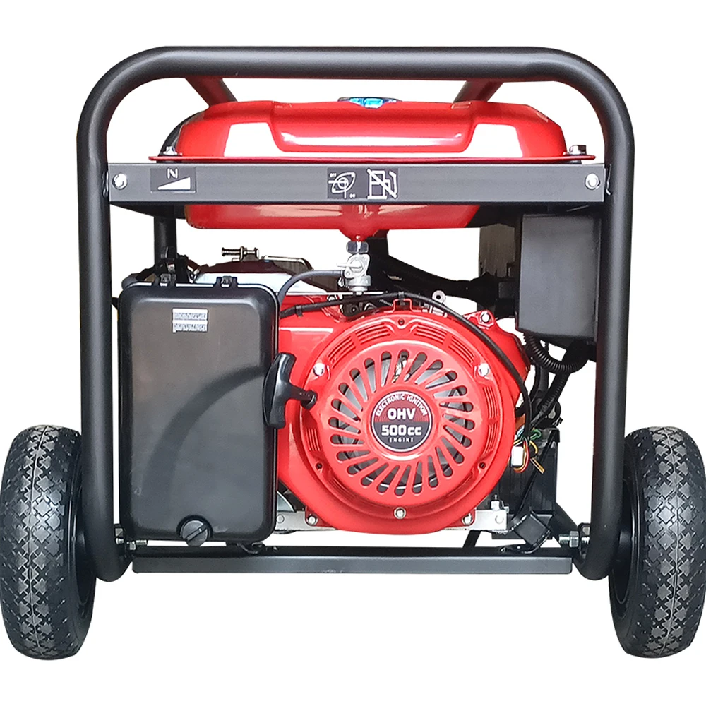 China Factory  Gasoline Engine Generator 2500 2.5kw 3kw 168F-1 Portable Gasoline Generator Manual With Wheels