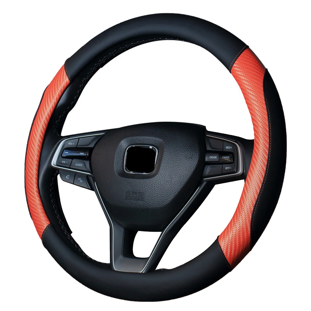 Кожаный чехол на руль автомобиля подходит для большинства транспортных средств нескользящий