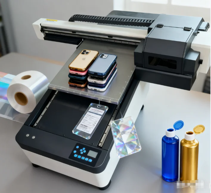 Nova impressora plana UV DTF Econuo d’alta precisió, model 6090, amb posicionament per visió CCD, per imprimir cobertes de mòbil, acrílic, joguines, metall i vidre