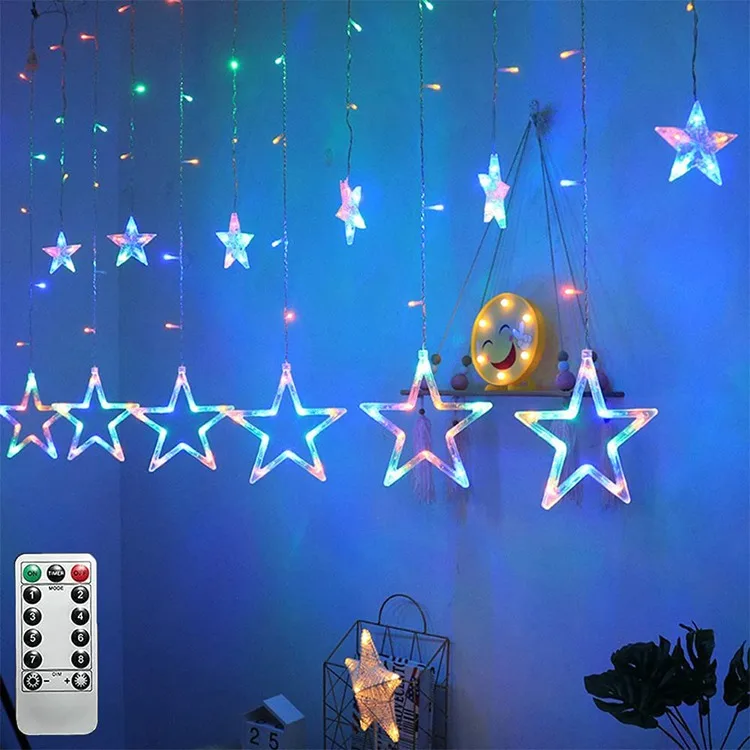 RIDEAU D'étoiles LED lumière de fenêtre guirlande lumineuse pour Noël  Lumières de décoration de mariage pour la maison - Chine Guirlande LUMINEUSE  À LED, guirlande lumineuse à LED